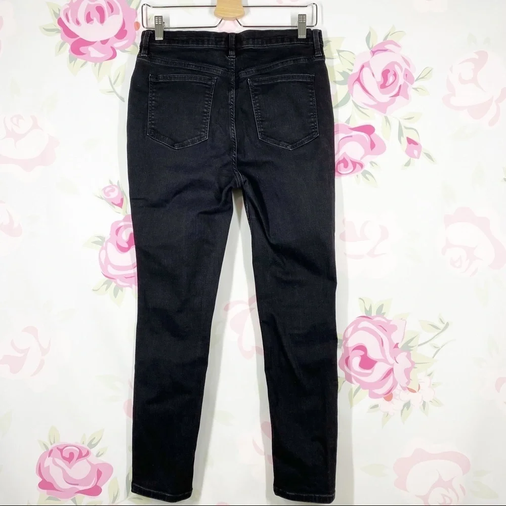 Free People High Rise Black Skinny Denim Jeans 31